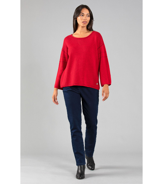 Contrast stitch jumper