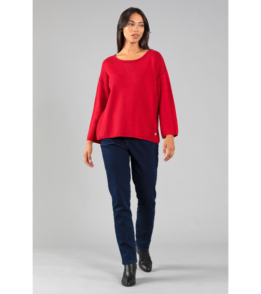 Contrast stitch jumper