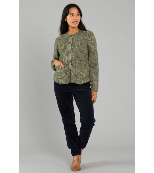 Ribbed twist cardigan