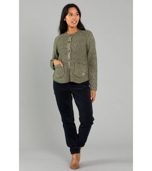 Ribbed twist cardigan