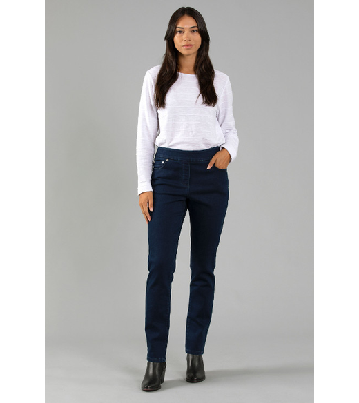 Pull-on denim jegging