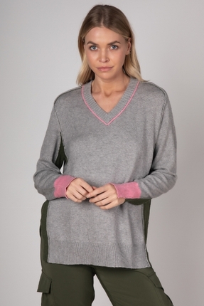 V panel knit-knitwear-Gaby's