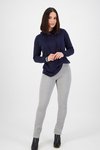 Slim leg cord pull-on pant