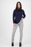 Slim leg cord pull-on pant