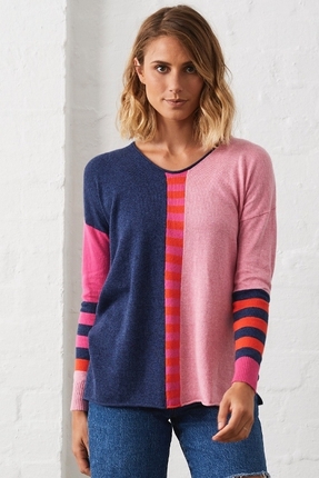 Fun stripe pullover-tops-Gaby's