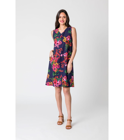 Kendra cotton print shift dress