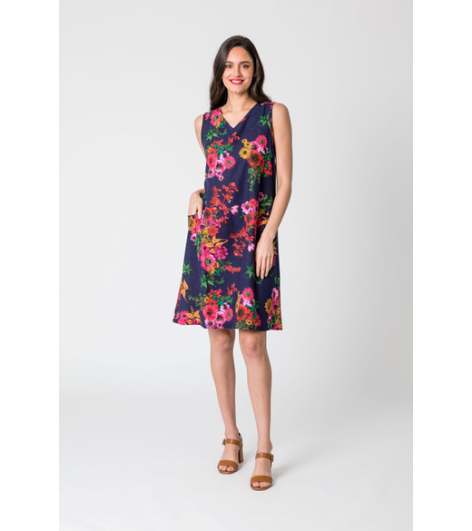 Kendra cotton print shift dress