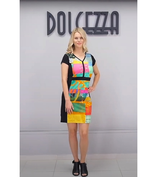 S/slv side panel dress