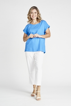 Button trim top-tops-Gaby's