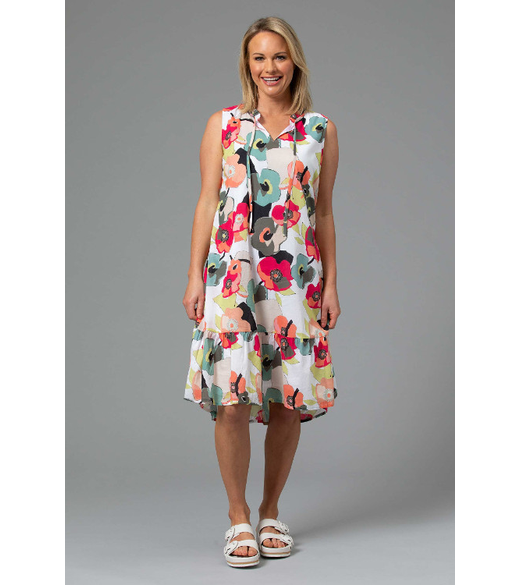 Paper floral print dress