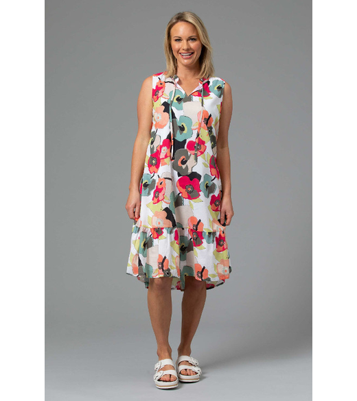 Paper floral print dress
