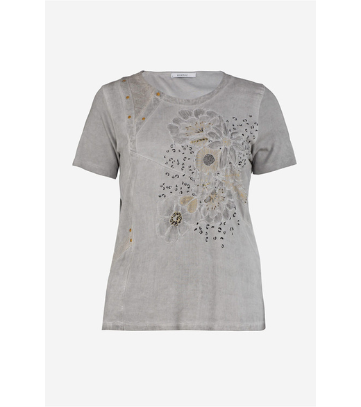 Top with feature embroidery