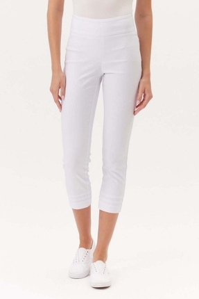 Crop pant with pleat trim-pants-and-leggings-Gaby's