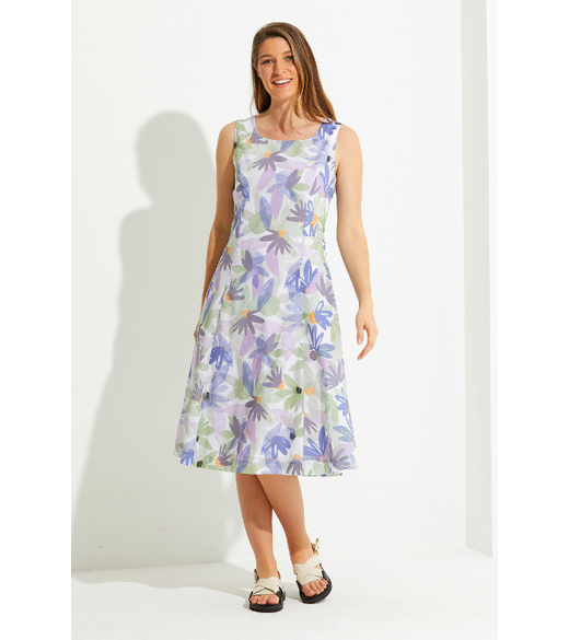 Aster print dress
