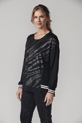 Shadow panelled jersey top-newport-Gaby's
