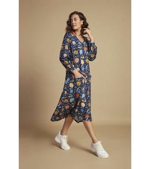 Back-petal midi dress