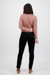 Slim leg cord pull-on pant