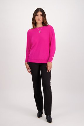 Batwing sleeve knit jumper-tops-Gaby's