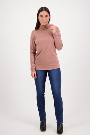 Merino polo neck top-tops-Gaby's