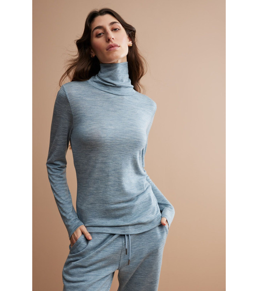 Turtle neck merino tee