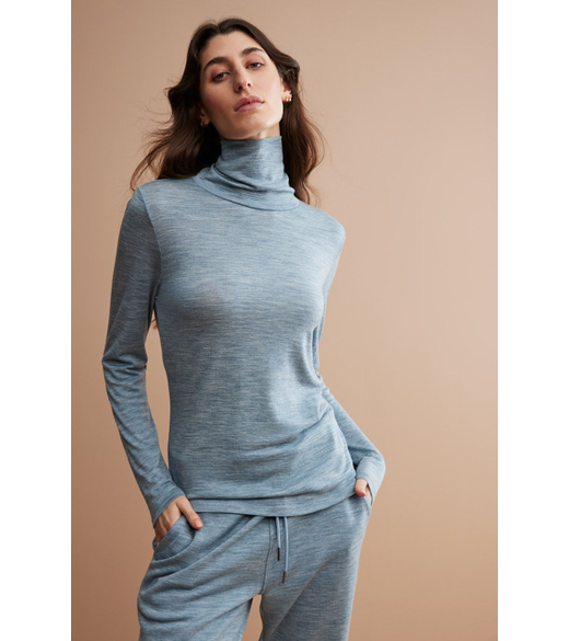 Turtle neck merino tee