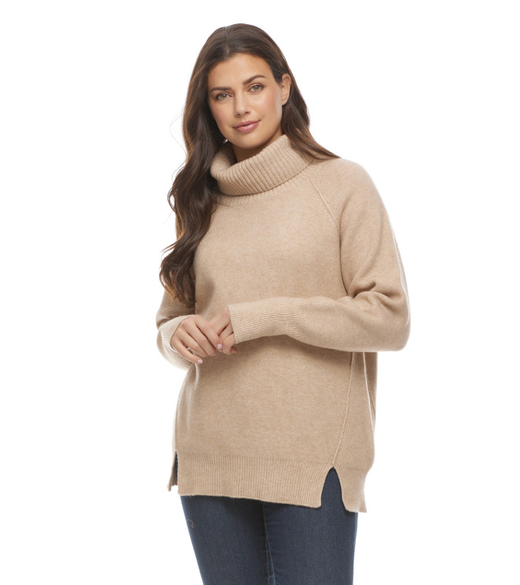 Relaxed cowl neck sweater