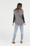 Stripe back curve hem jumper