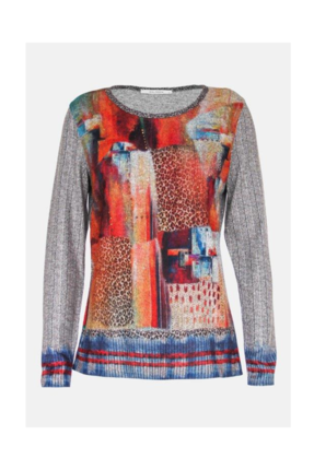Printed knit top-kalisson-Gaby's