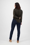 Slim leg denim pull on