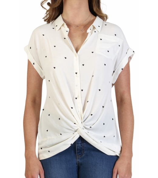 Knot front shirt