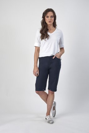 Poplin straight leg short-shorts-Gaby's