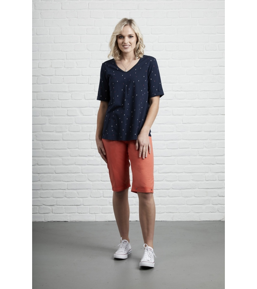 Poplin straight leg short