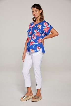 Margot spliced linen top-tops-Gaby's