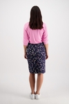 Print lightweight flat front skirt