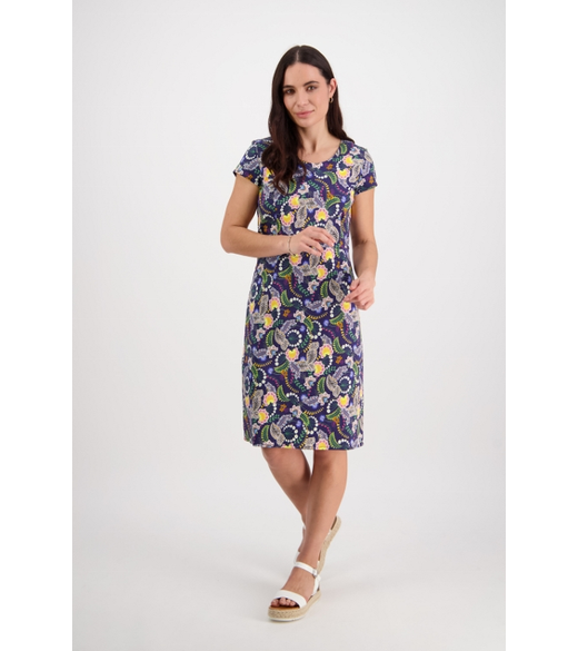 Printed lightweight fitted dress