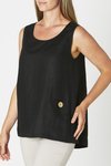 Sleeveless linen top