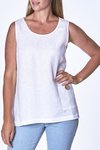 Sleeveless linen top