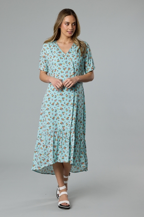 Printed ruffle hem dress - Gaby's Warkworth - CLASSIFIED H22 image.