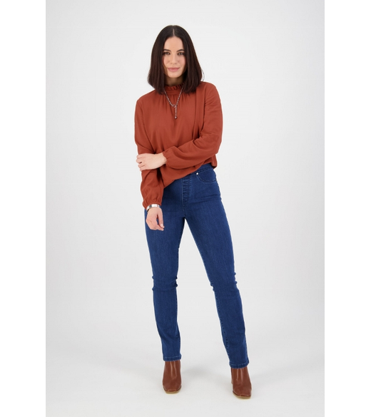 Bay denim pull-on pant